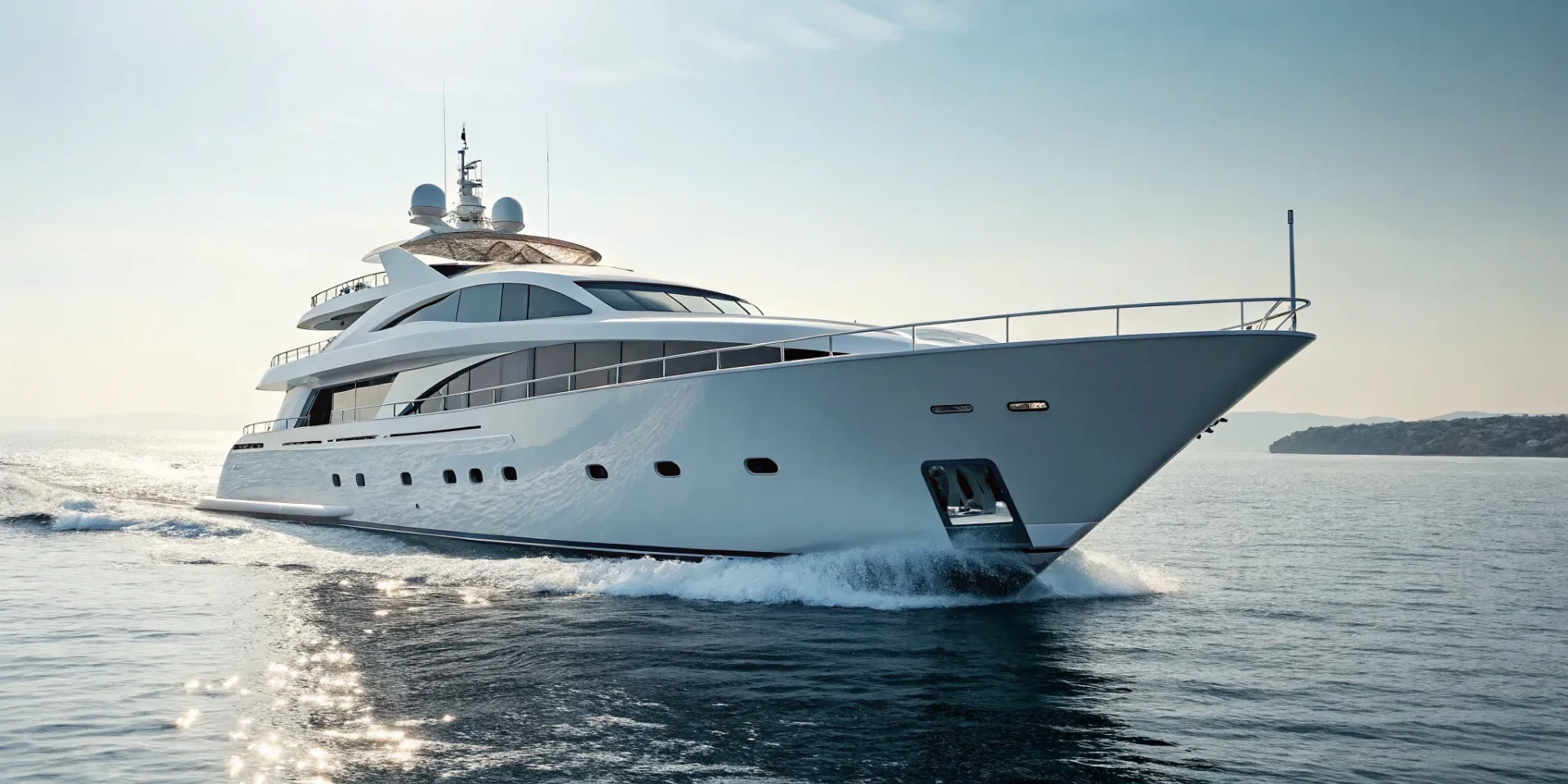 A luxury yacht on the ocean, a result of hiring from the best yacht crew agencies.
