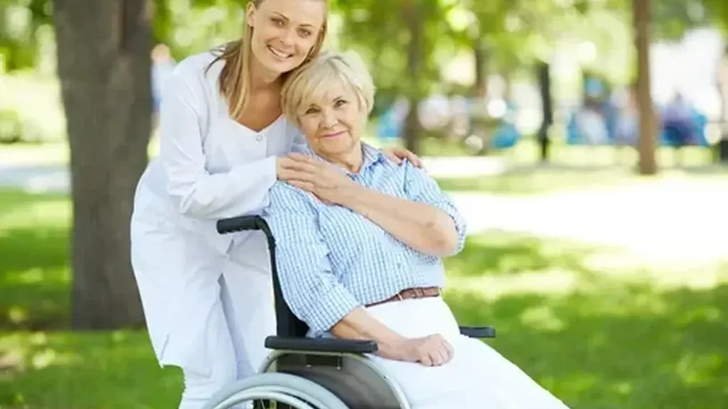 Companion caregiver providing discreet support in a private household